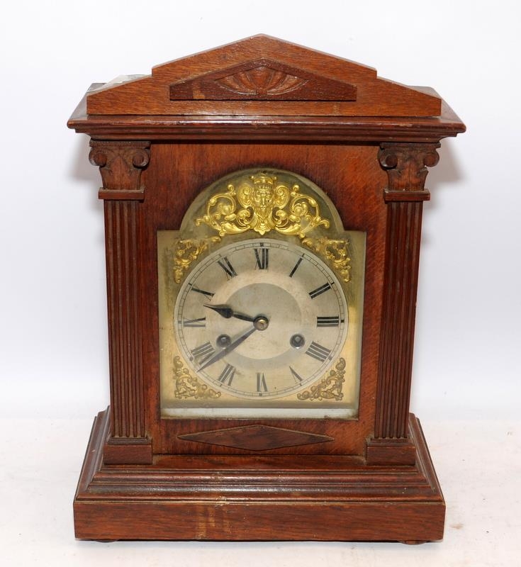 Two Antique mantel clocks to include a 19th century black painted French example. Untested - Image 2 of 7