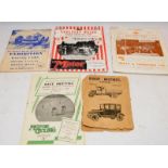 Collection of four early motor racing event programmes dating from 1938 to 1955 c/w an early pre