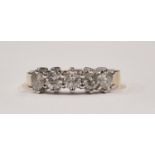 Diamond 5 stone ring approx 0.80points , 18ct gold 4.0g Size P