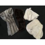 Collection of four vintage ladies fur stoles.