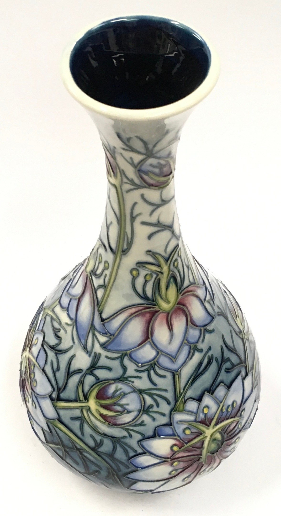 Moorcroft Rachel Bishop Love In The Mist vase 1995. Limited edition 290/300. 32cm tall. Signed and - Image 3 of 4