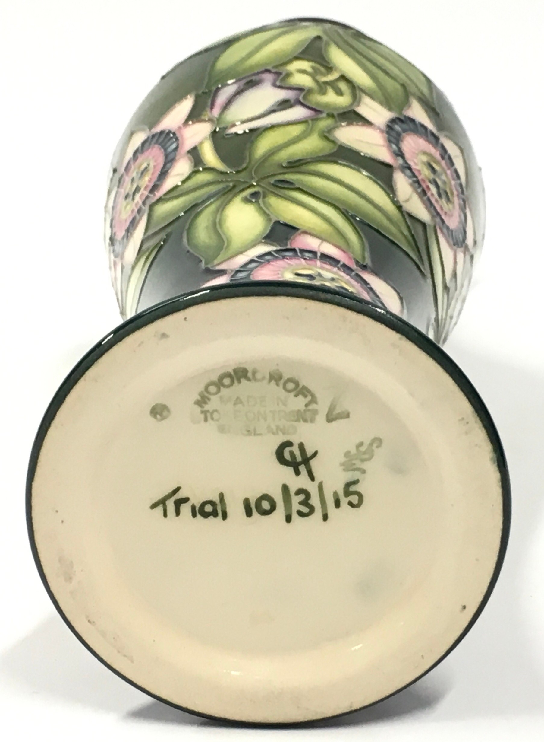 Moorcroft Trial vase 2015. 26cm tall. Signed and stamped to base. - Image 4 of 4