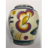 Poole Pottery shape 113 QD pattern vase 4.5" high