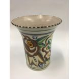 Poole Pottery shape 335 PI pattern vase decorated by Marian Heath 7" high, 6" dia (widest point).