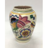 Poole Pottery shape 442 MB pattern vase 6.25" high.