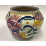 Poole Pottery shape 880 GL pattern vase decorated by Ruth Pavely 4.4" high.