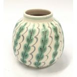Poole Pottery Freeform shape 185 YFT pattern vase 4.5" high.