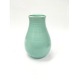 Poole Pottery Freeform shape 337 large vase in Seagull colourway 10" high.