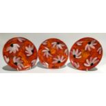 Poole Pottery living glaze Daisy 8.5" dia plate together with two others (3)