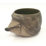 Poole Pottery Stoneware Hedgehog planter model adapted by Alan White 4.5" high.