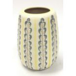 Poole Pottery Freeform shape 684 YHS pattern vase 5.5" high.