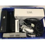 BOX OF GAME CONSOLES. To include Xbox, Wii and PlayStation. Comes with cables and controllers.