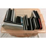 BOX OF TABLETS AND IPADS. Large quantity of various iPads, tablets and kindles.