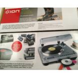 ION TURNTABLE WITH BUILT IN CD RECORDER, Model: LP-2-CD, found boxed and in excellent condition.