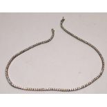 Superb CZ white gold on .925 silver tennis necklace