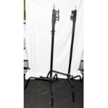 2 x Avenger C-Stand adjustable base and column with grip arm kit