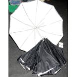 Collection of 36" photographic umbrellas, 8 in lot