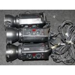 3 x Bowens Gemini GM500R flash heads c/w mains cables. Untested but removed from a working