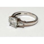 A 925 silver and CZ sparkling ring Size I