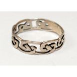 A Celtic design 925 silver ring Size Q