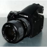 Quality professional Mamiya 645 DF Phase One medium format camera c/w fitted P30 digital back.