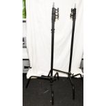 2 x Avenger C-Stand adjustable base and column with grip arm kit