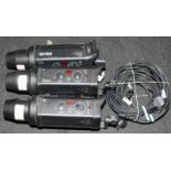 3 x Bowens Gemini GM750PRO flash heads c/w mains cables. Untested but removed from a working