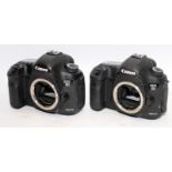 Two Canon EOS 5D Mark III camera bodies in black. Not supplied with batteries but have been tested