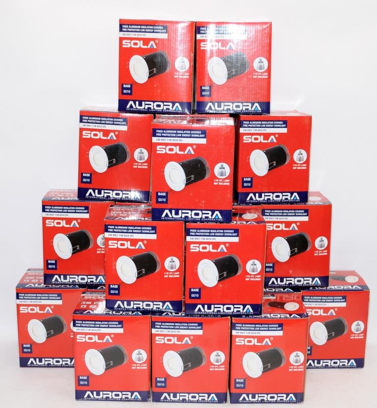 20 x Aurora 240v 11w low energy downlights. All new and boxed