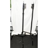 2 x Avenger C-Stand adjustable base and column with grip arm kit