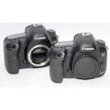 Two Canon EOS 5D Mark III camera bodies in black. Not supplied with batteries but have been tested