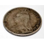 Victorian jubilee head silver crown coin dated 1890