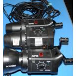 3 x Bowens Gemini GM400 flash heads c/w mains cables. Untested but removed from a working