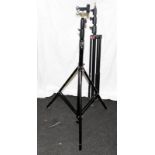 2 x Manfrotto gas cushioned tripod light stand ref: 1004BAC