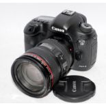 Canon EOS 5d Mark III DSLR camera with fitted EF 24-105 1:4 zoom lens. Comes with battery and