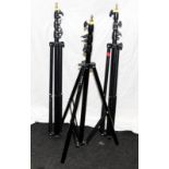 3 x Bowens lightweight photographic studio light stand ref: BW6610