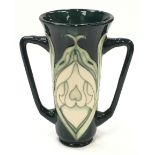 Moorcroft Collectors Club snowdrop vase 15.5cm tall.