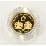 Queen Elizabeth II and Prince Philip Quarter gold sovereign to commemorate 70 years of marriage
