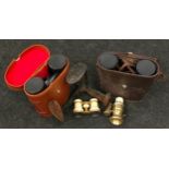 Mixed lot to include cast metal shoe last, two pairs of cased binoculars, opera glasses etc.