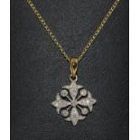 9ct gold Diamond pendant necklace