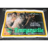 Original movie poster: Emmanuelle - adult movie released in 1974. 100cms x 77cms