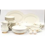 Royal Albert Val D'or dinner service for eight place settings to include tureens, meat platters,