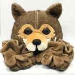 Adult full size Wolf mascot mask together with hands and feet.