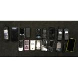 Various mobile phones.