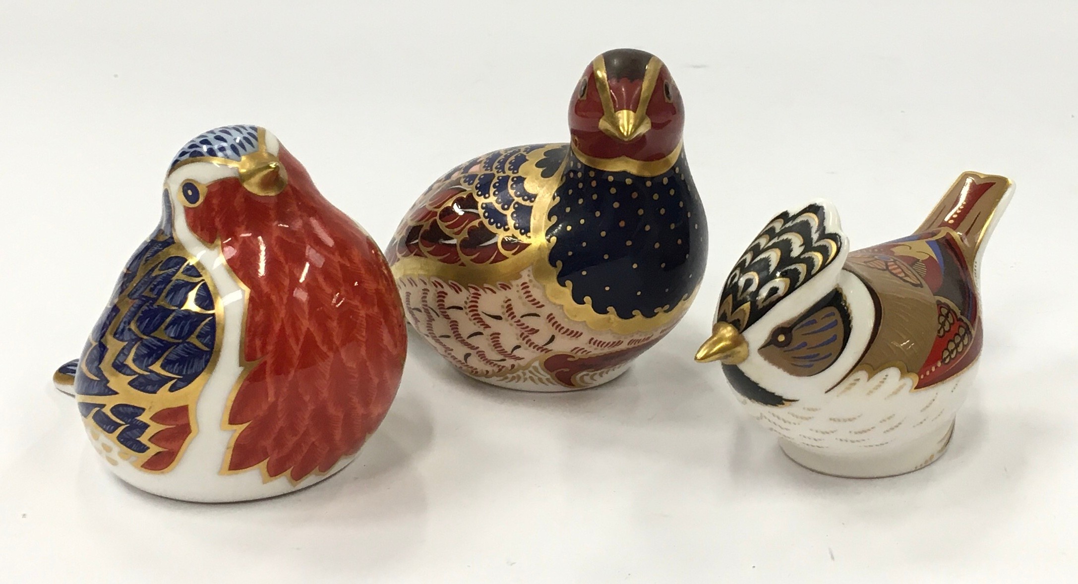 Royal crown Derby collection of bird paperweights (3).