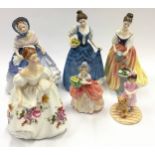 Collection of Royal Doulton porcelain figurines (6).