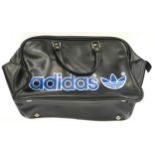 Adidas black leather sports/gym bag.