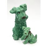 Sylvac model of a dog no, 1378 together with a smaller sylvac dog no 1433