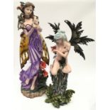 Two Nemesis Now mythical figurines the largest measuring 63cm tall.