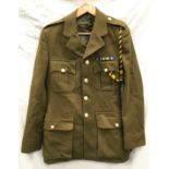 British Army Uniform Jacket with medal ribbon and full lanyard.